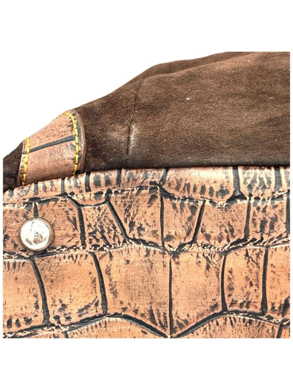 Gun Tote’n Mamas Adjustable Concealed Carry Brown Leather Suede Purse - Picture 15 of 16